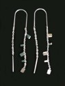 Boucles pendantes, asymétrique, petit rectangle