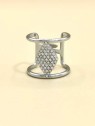 Bague réglable Losange avec Zircones