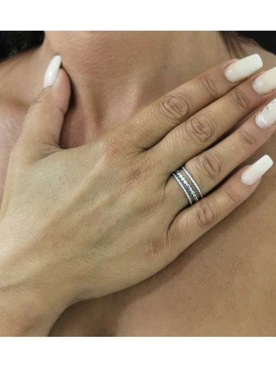 Bague réglable Triple ligne