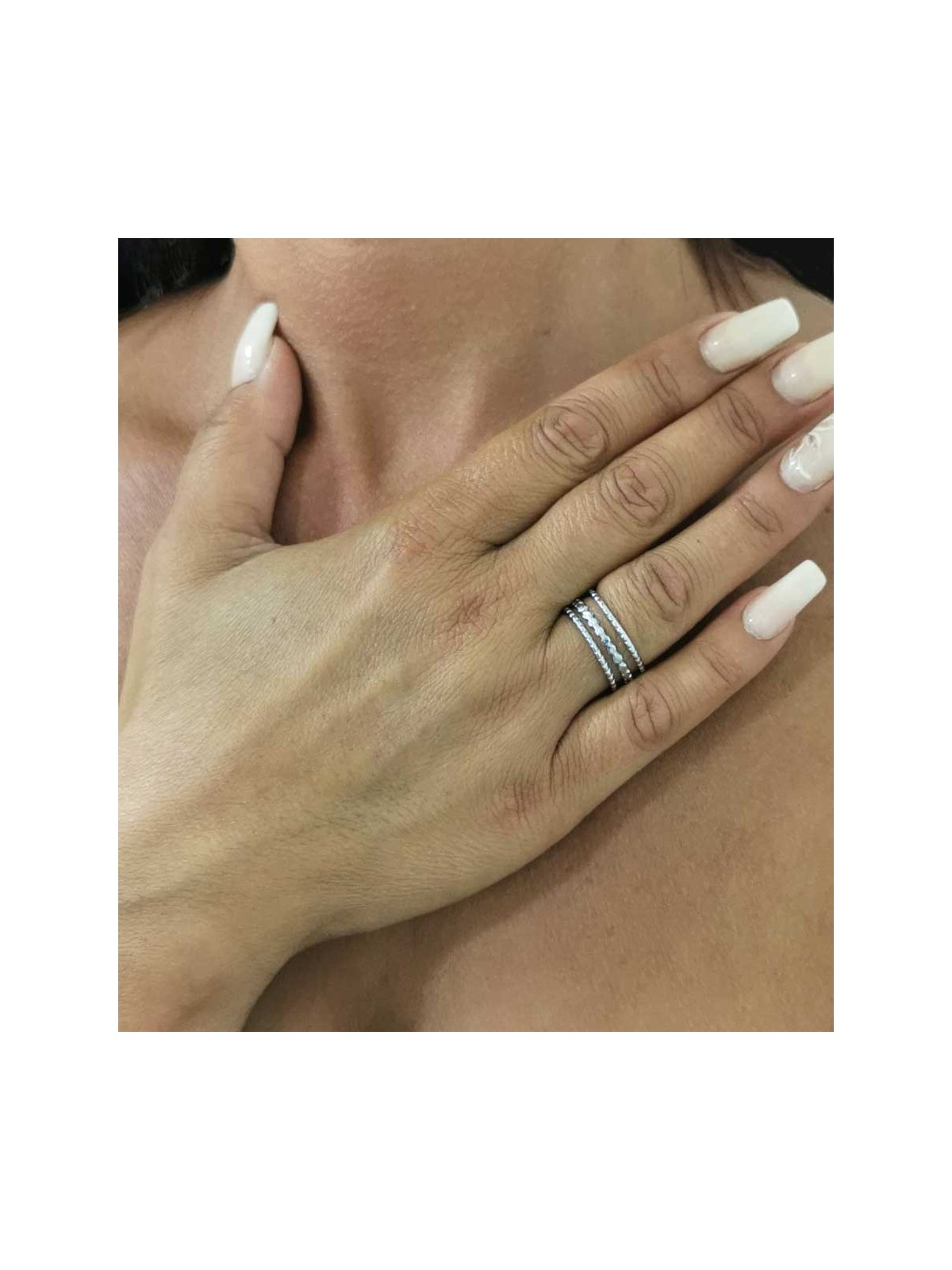 Bague réglable Triple ligne
