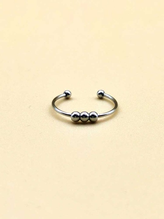 Bague réglable Anneau, 3 petites Billes