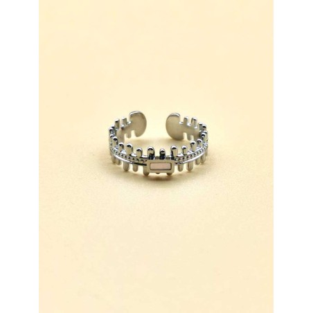 Bague réglable Rectangle Nacré