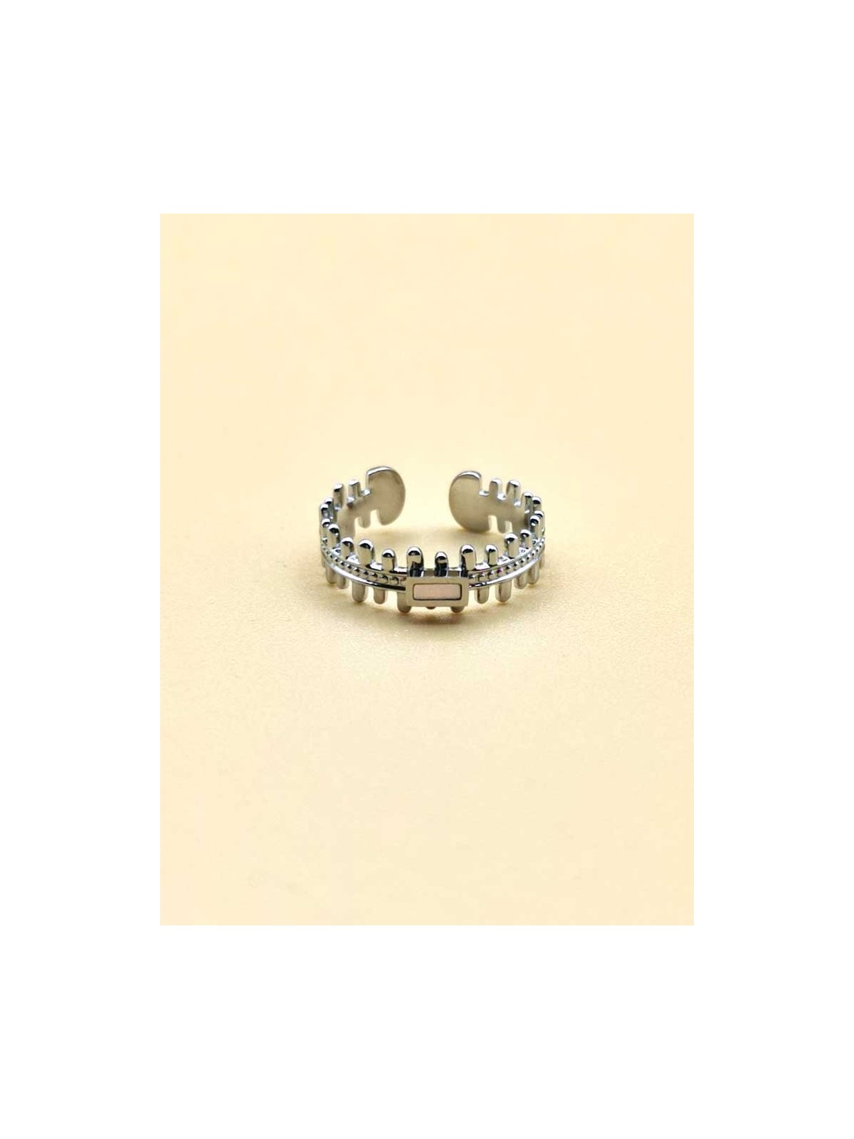 Bague réglable Rectangle Nacré