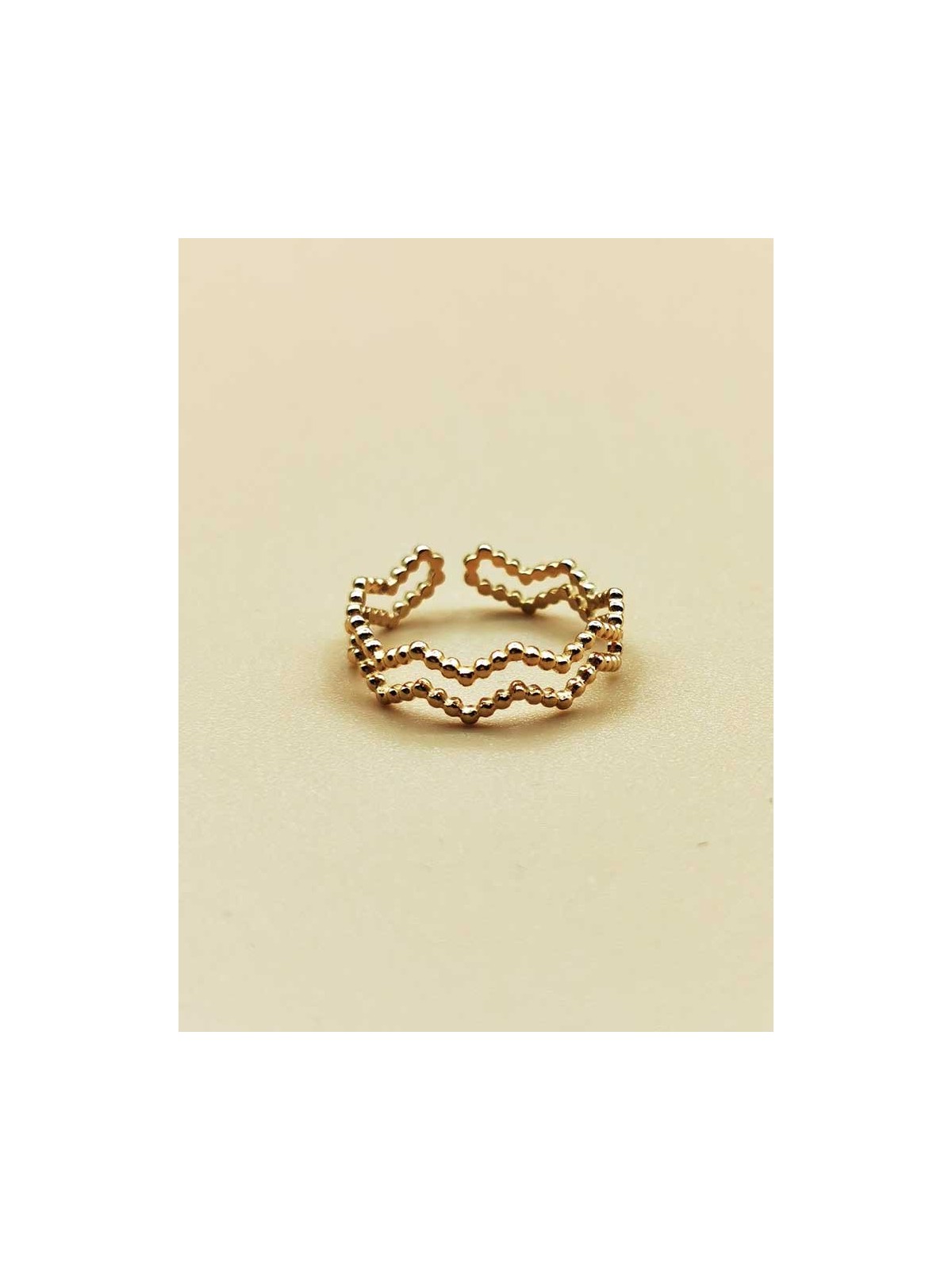 Bague réglable Zig-Zag