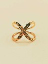 Bague réglable Croix Martelée