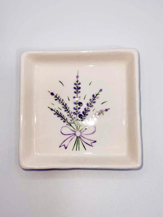 Porte Savon Carré bouquet Lavande