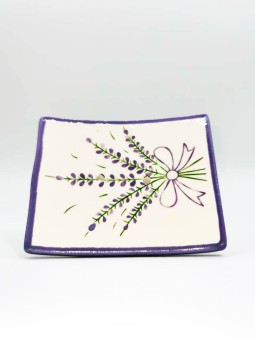 Porte Savon Rectangle bouquet lavande