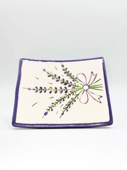 Porte Savon Rectangle bouquet lavande