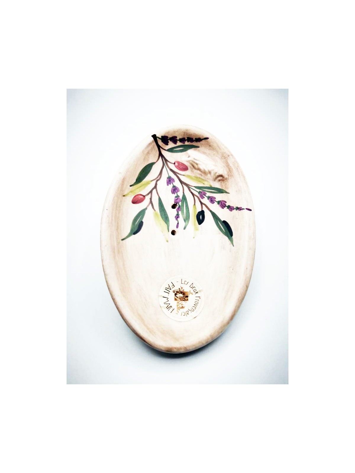 Porte Savon Ovale Lavande-Olive