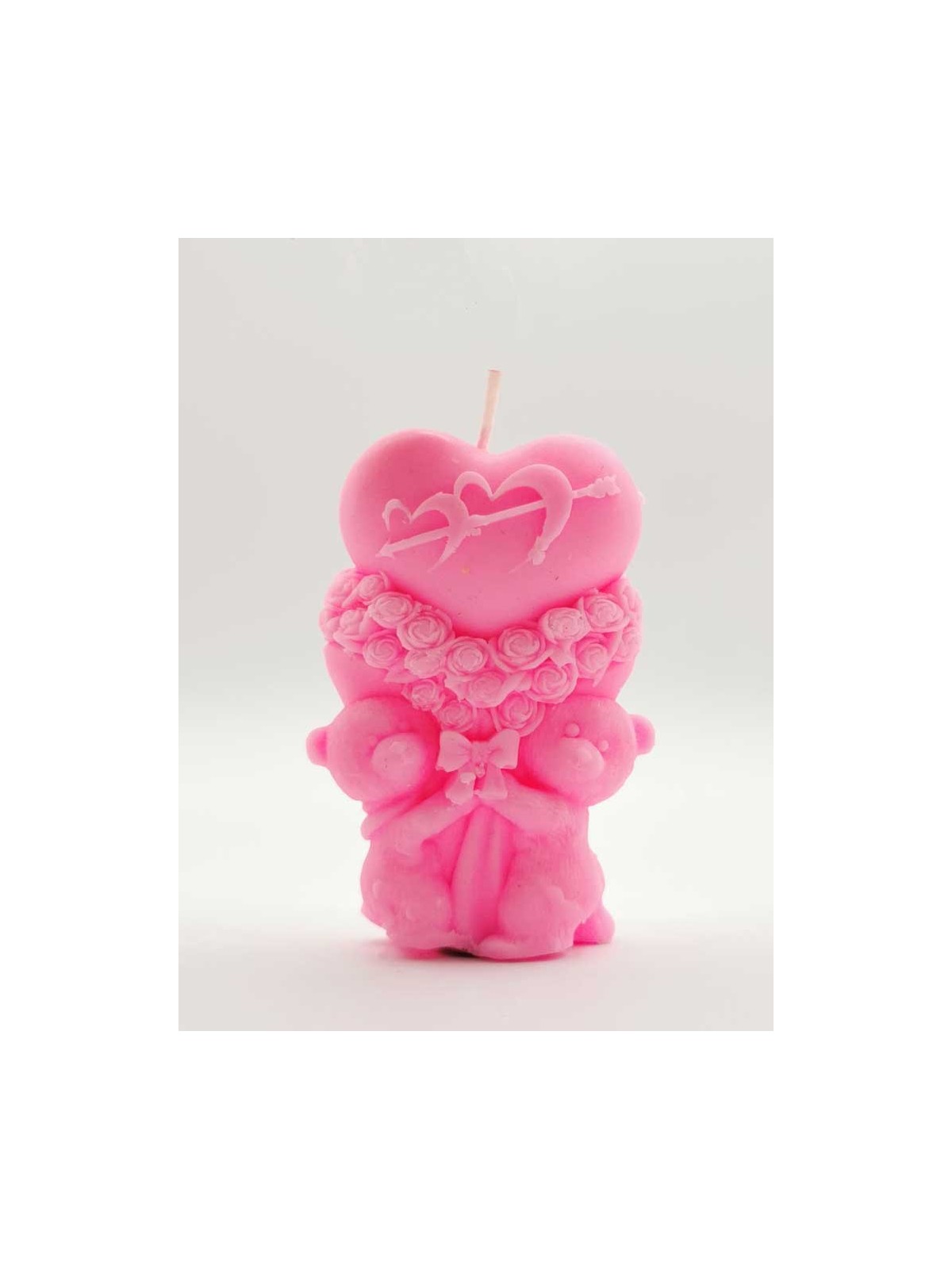 Bougie cœur et ses nounours 110g